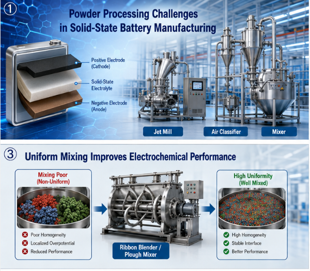 Chapter 5: Powder Processing Challenges in Solid-State Battery Manufacturing: Engineering Solutions 