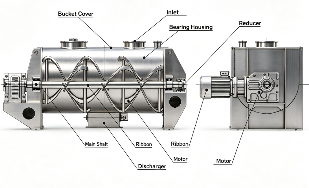Ribbon Blender Mixer Manufacturer | Industrial Powder Mixing Equipment for Battery, Pharmaceutical &